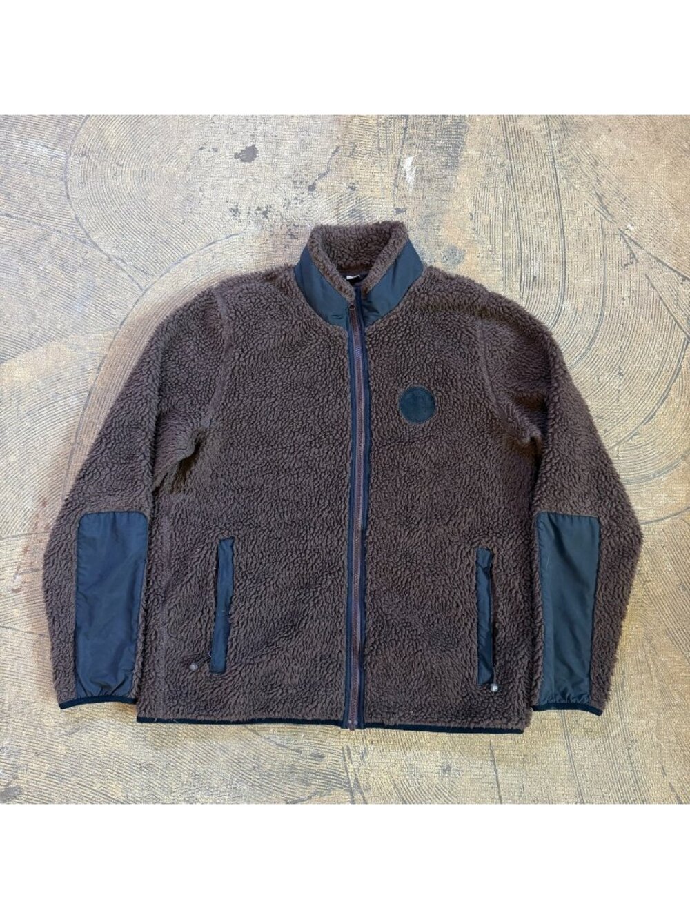 Stussy Japan Vintage 00's Brown Fleece Jacket Large